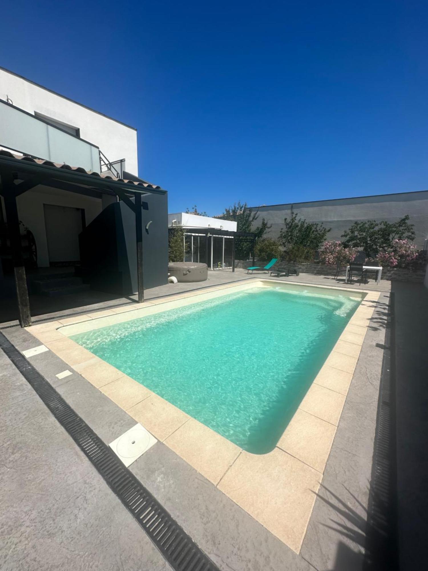 Superbe Appartement Avec Piscine Et Spa Privatif Villeneuve-les-Beziers Ngoại thất bức ảnh